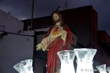  Procesión sin presencia policial en Ojos de Garza (Foto TA)